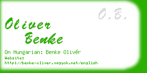 oliver benke business card